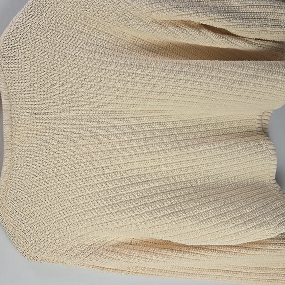 H&M Soft Cream Moss-Knit Cardigan XXL Gold Buttons Preppy Academia Cottagecore - Picture 5 of 10